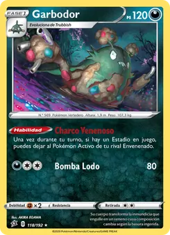 Carta Garbodor de la expansión Choque Rebelde, número 118/192