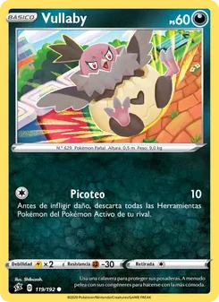 Carta Vullaby de la expansión Choque Rebelde, número 119/192