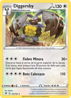 Carta Diggersby de la expansión Choque Rebelde, número 147/192
