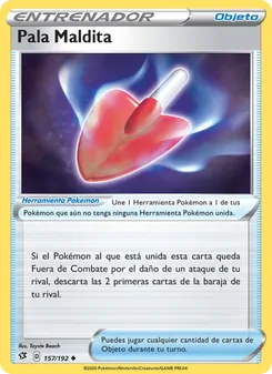 Carta Pala Maldita de la expansión Choque Rebelde, número 157/192