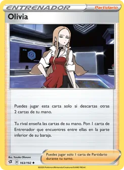Carta Olivia de la expansión Choque Rebelde, número 163/192