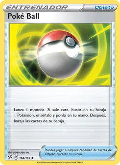 Carta Poké Ball de la expansión Choque Rebelde, número 164/192