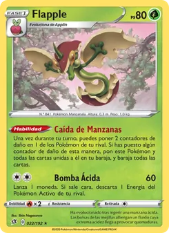 Carta Flapple de la expansión Choque Rebelde, número 22/192