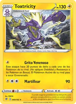 Carta Toxtricity de la expansión Choque Rebelde, número 69/192