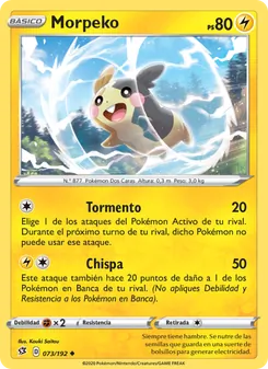 Carta Morpeko de la expansión Choque Rebelde, número 73/192
