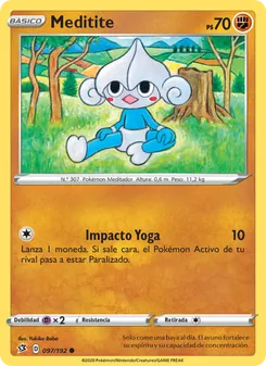 Carta Meditite de la expansión Choque Rebelde, número 97/192