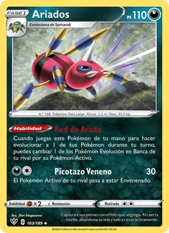 Carta Ariados de la expansión Oscuridad Incandescente, número 103/189