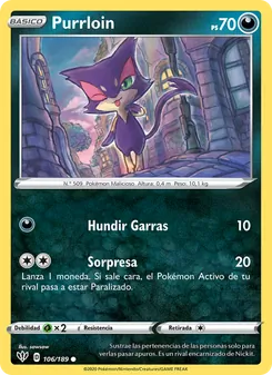 Carta Purrloin de la expansión Oscuridad Incandescente, número 106/189