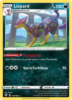 Carta Liepard de la expansión Oscuridad Incandescente, número 107/189