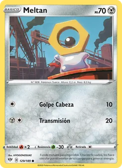 Carta Meltan de la expansión Oscuridad Incandescente, número 129/189