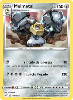 Carta Melmetal de la expansión Oscuridad Incandescente, número 130/189