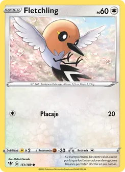 Carta Fletchling de la expansión Oscuridad Incandescente, número 151/189