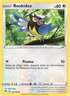 Carta Rookidee de la expansión Oscuridad Incandescente, número 154/189