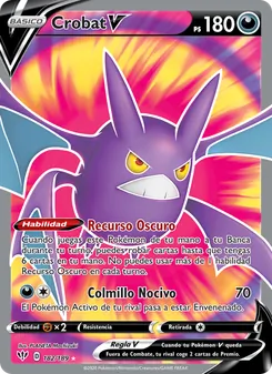 Carta Crobat V de la expansión Oscuridad Incandescente, número 182/189