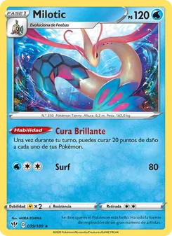 Carta Milotic de la expansión Oscuridad Incandescente, número 39/189