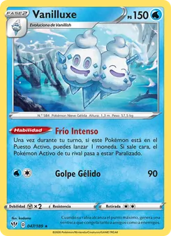 Carta Vanilluxe de la expansión Oscuridad Incandescente, número 47/189
