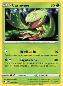 Carta Carnivine de la expansión Oscuridad Incandescente, número 5/189