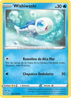 Carta Wishiwashi de la expansión Oscuridad Incandescente, número 50/189