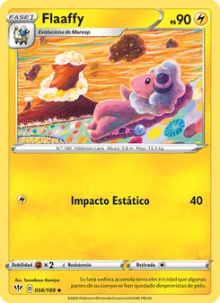 Carta Flaaffy de la expansión Oscuridad Incandescente, número 56/189