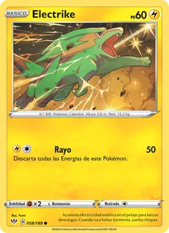 Carta Electrike de la expansión Oscuridad Incandescente, número 58/189