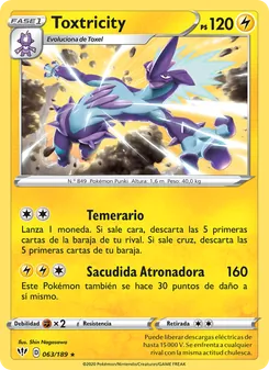 Carta Toxtricity de la expansión Oscuridad Incandescente, número 63/189