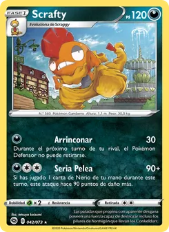 Carta Scrafty de la expansión Camino de Campeones, número 42/73