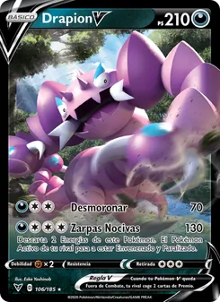 Carta Drapion V de la expansión Voltaje Vívido, número 106/185