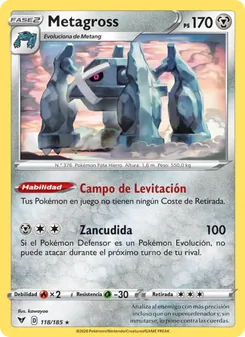 Carta Metagross de la expansión Voltaje Vívido, número 118/185