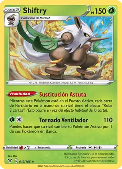 Carta Shiftry de la expansión Voltaje Vívido, número 12/185