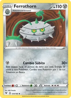 Carta Ferrothorn de la expansión Voltaje Vívido, número 124/185