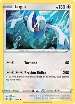 Carta Lugia de la expansión Voltaje Vívido, número 132/185