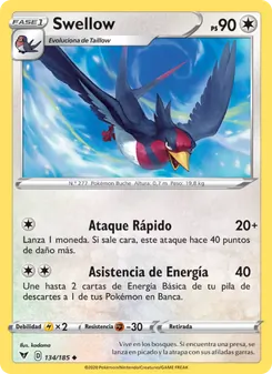 Carta Swellow de la expansión Voltaje Vívido, número 134/185
