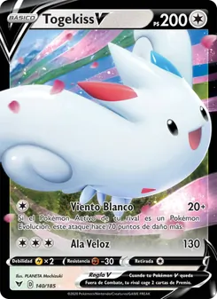 Carta Togekiss V de la expansión Voltaje Vívido, número 140/185