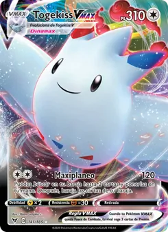 Carta Togekiss VMAX de la expansión Voltaje Vívido, número 141/185