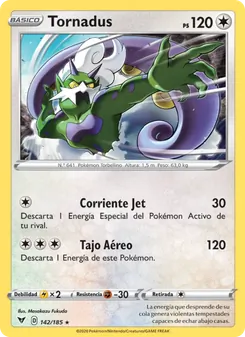 Carta Tornadus de la expansión Voltaje Vívido, número 142/185