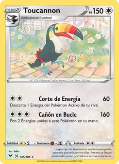 Carta Toucannon de la expansión Voltaje Vívido, número 145/185