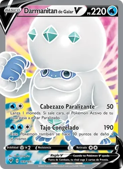 Carta Darmanitan de Galar V de la expansión Voltaje Vívido, número 169/185