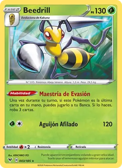 Carta Beedrill de la expansión Voltaje Vívido, número 3/185