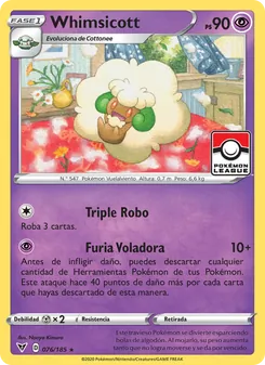 Carta Whimsicott de la expansión Voltaje Vívido, número 76/185