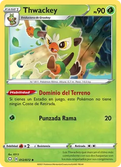 Carta Thwackey de la expansión Destinos Brillantes, número 12/72