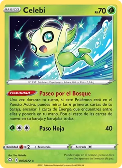 Carta Celebi de la expansión Destinos Brillantes, número 3/72