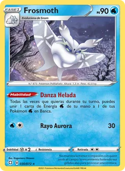 Carta Frosmoth de la expansión Destinos Brillantes, número 30/72