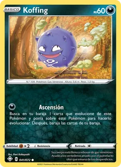 Carta Koffing de la expansión Destinos Brillantes, número 41/72