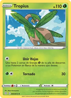 Carta Tropius de la expansión Destinos Brillantes, número 5/72