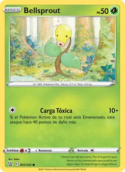Carta Bellsprout de la expansión Estilos de Combate, número 1/163