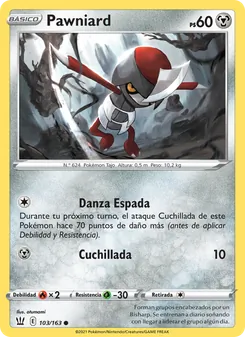 Carta Pawniard de la expansión Estilos de Combate, número 103/163