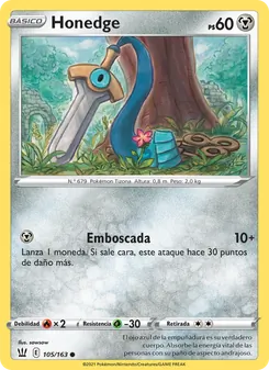 Carta Honedge de la expansión Estilos de Combate, número 105/163