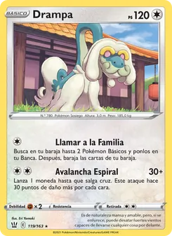 Carta Drampa de la expansión Estilos de Combate, número 119/163