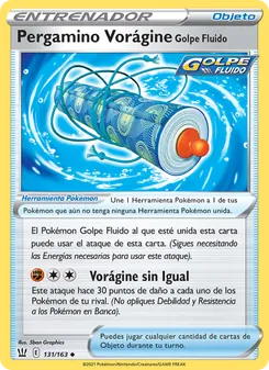 Carta Pergamino Vorágine Golpe Fluido de la expansión Estilos de Combate, número 131/163