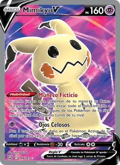 Carta Mimikyu V de la expansión Estilos de Combate, número 148/163